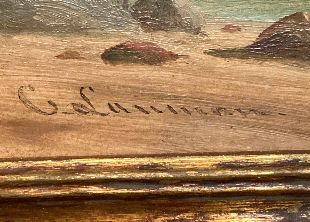 Charles Lanman. Rocky Seacoast. Oil on Board. 1865. .