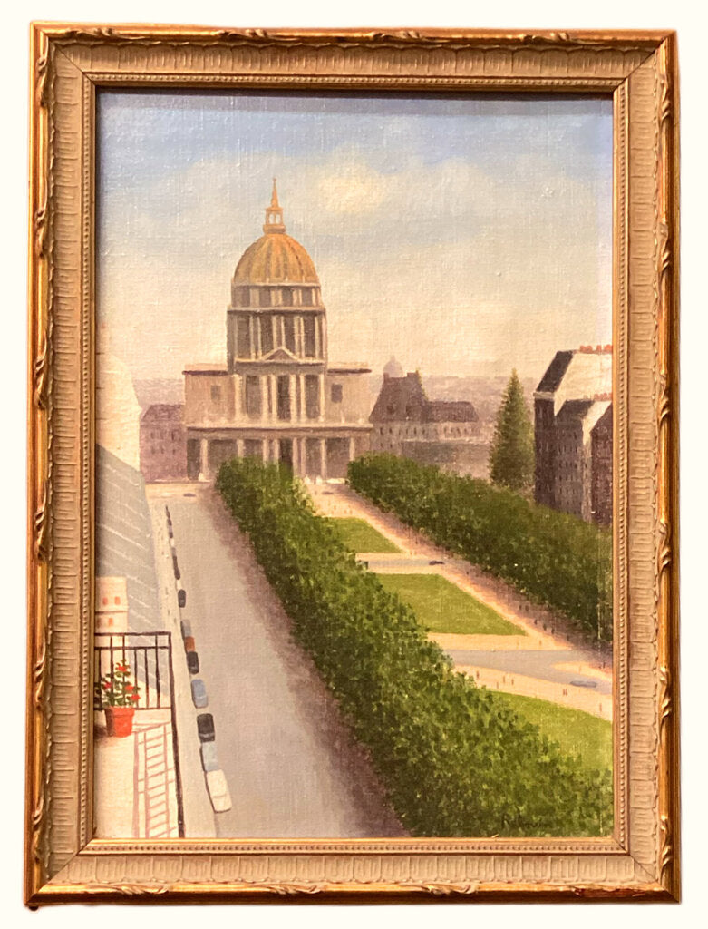 Les Invalides Paris. Signed. Oil on Canvas. 20th Century