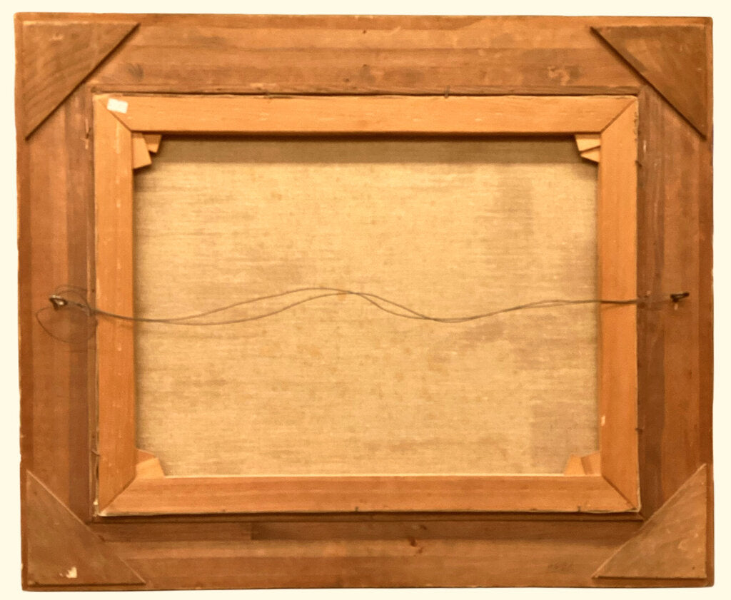 August Fink. Pond In Birch Woods. Oil in Canvas