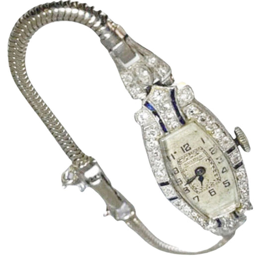 Wristwatch 14K with Platinum& Diamonds