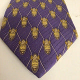 Valentino Silk Tie Purple and Gold