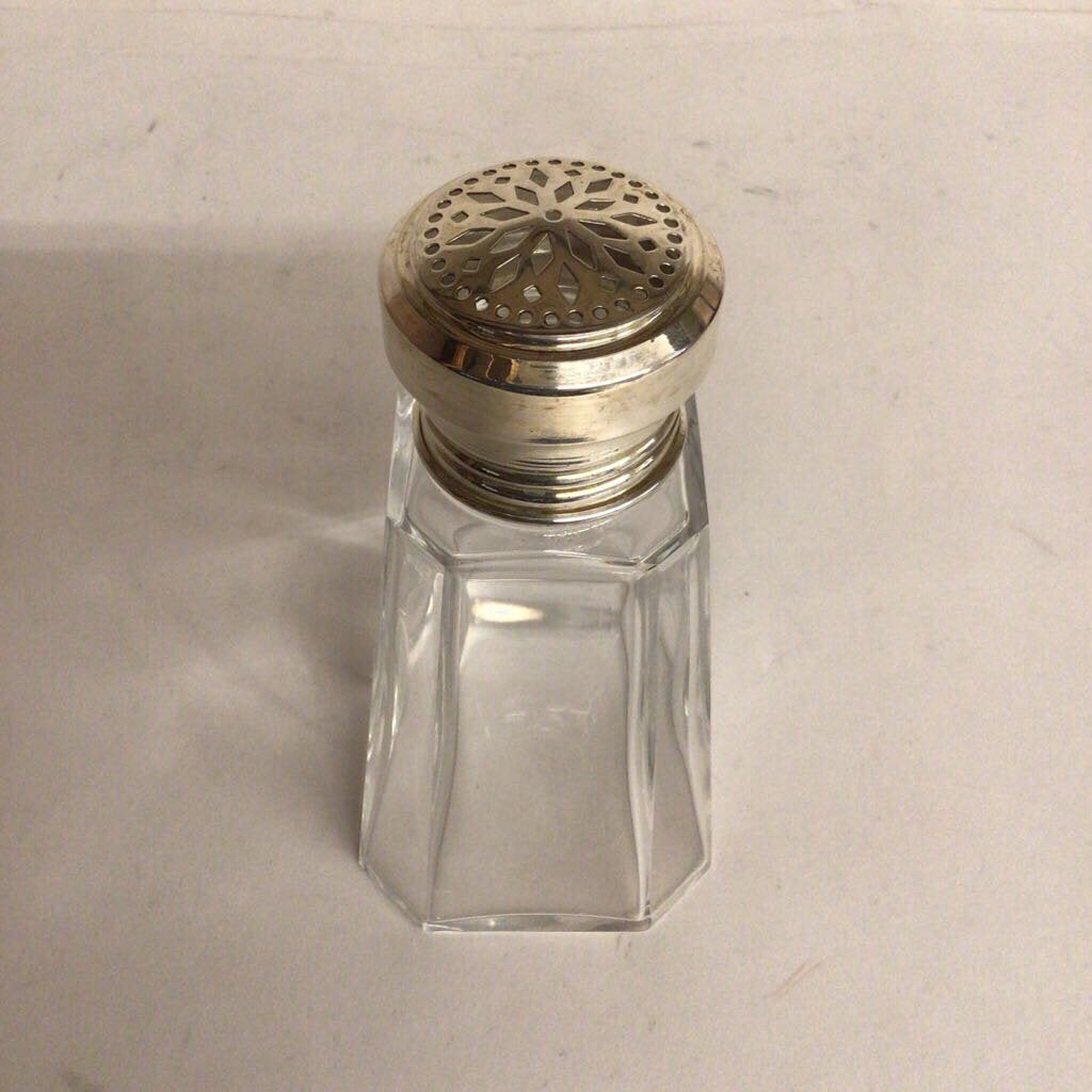Baccarat & Tetard Muffineer, Crystal & Silver