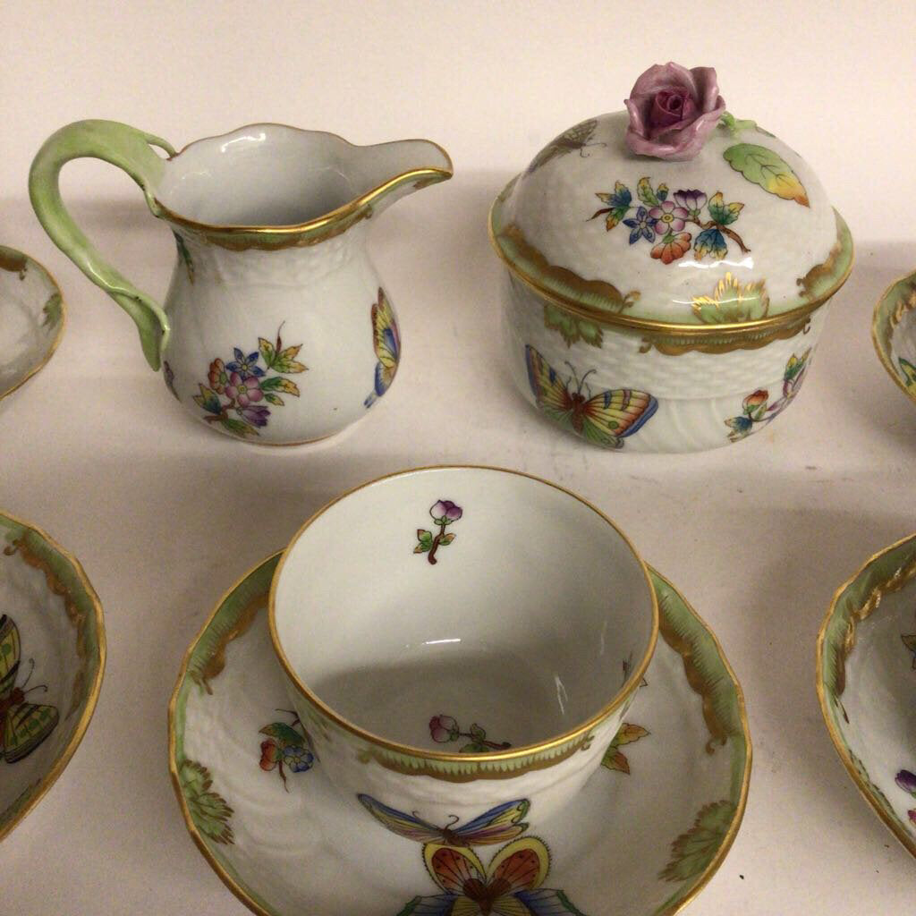14pc. Herend Victoria Demitasse Set