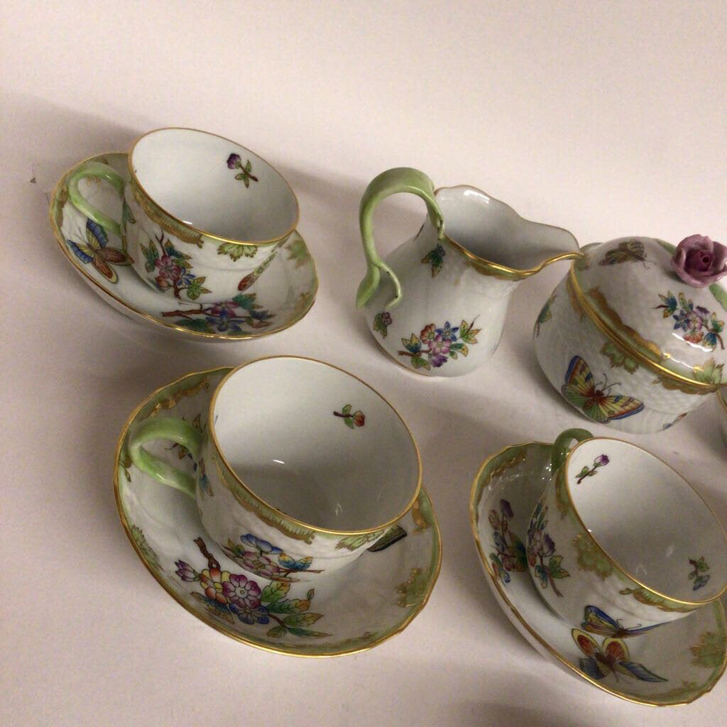 14pc. Herend Victoria Demitasse Set