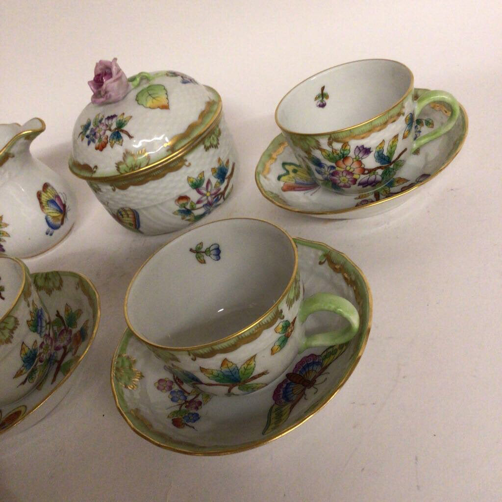 14pc. Herend Victoria Demitasse Set