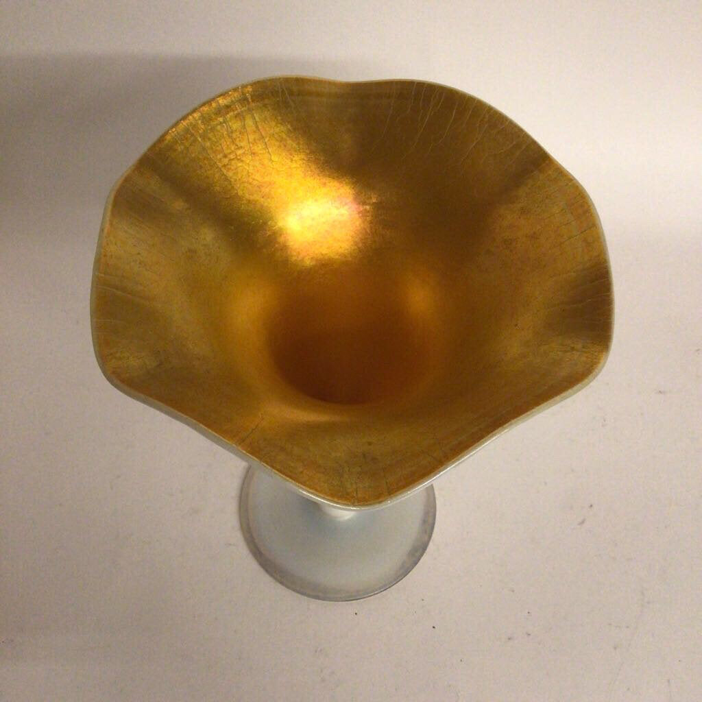 Steuben Aurene & Calcite Floriform Crystal Vase