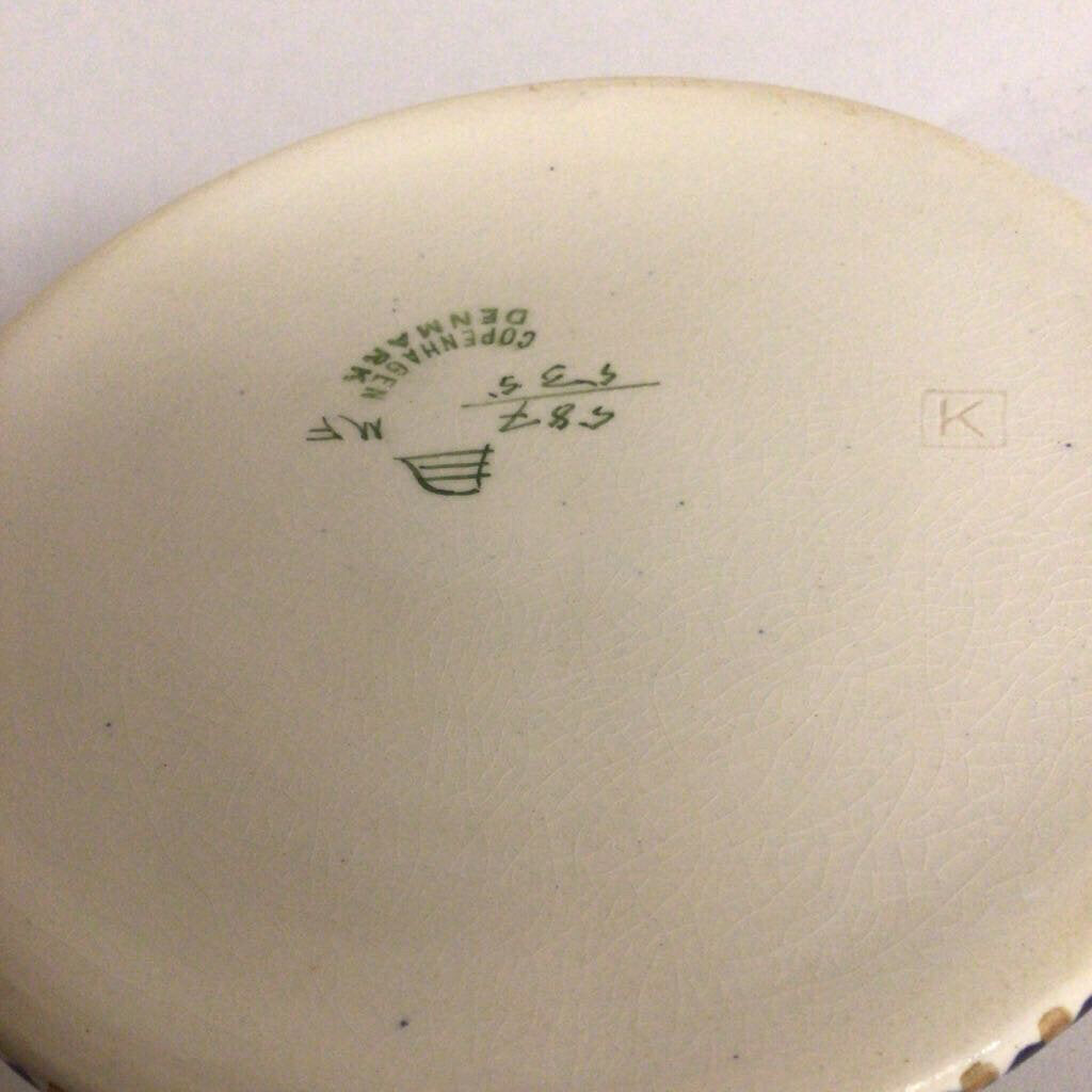 Aluminia Marjorie Fishing Faience Dish, 1924-6