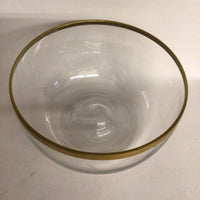 Gilt-Rimmed Crystal Bowl
