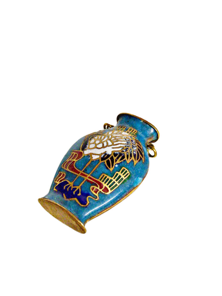 Enamel Cloisonné Vase Pendant