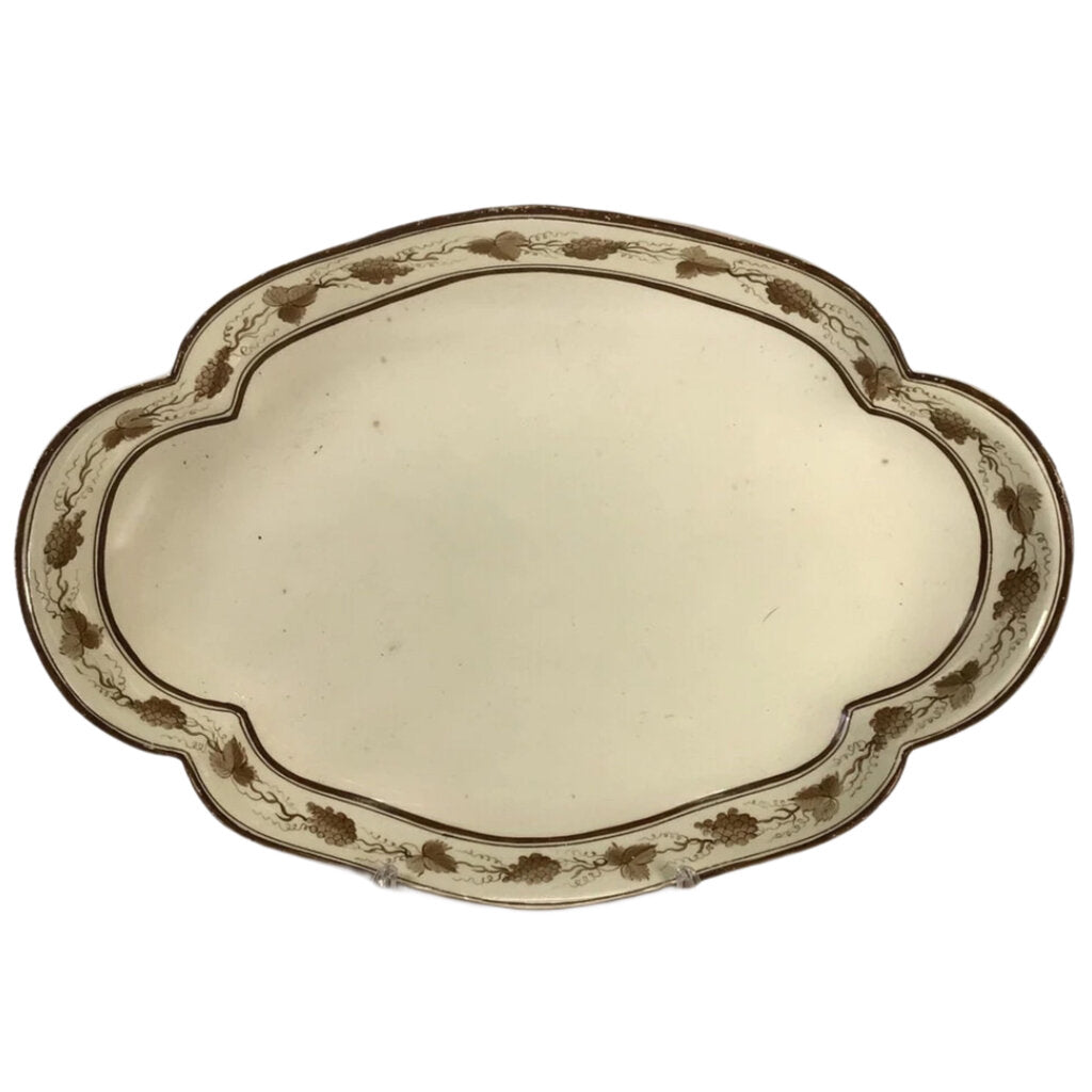 ~1800 Wedgwood Creamware Sweetmeat Tray, Grapevines