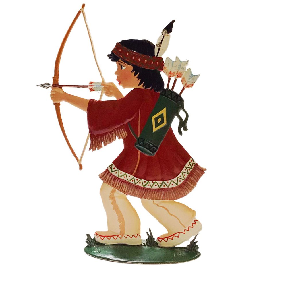 Wilhelm Schweizer Diessen Native American Child Pewter Figurine