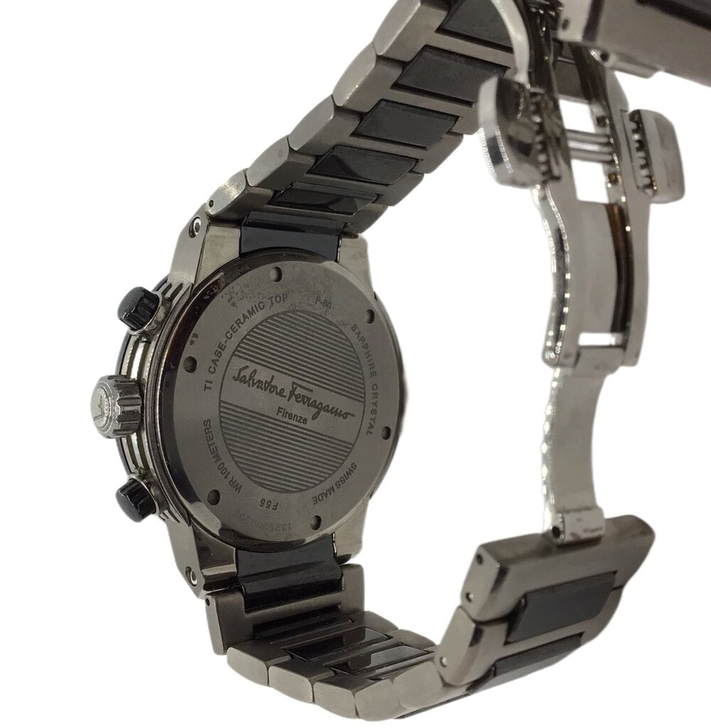 Salvatore Ferragamo Titanium Ceramic F-80 Men's Wristwatch