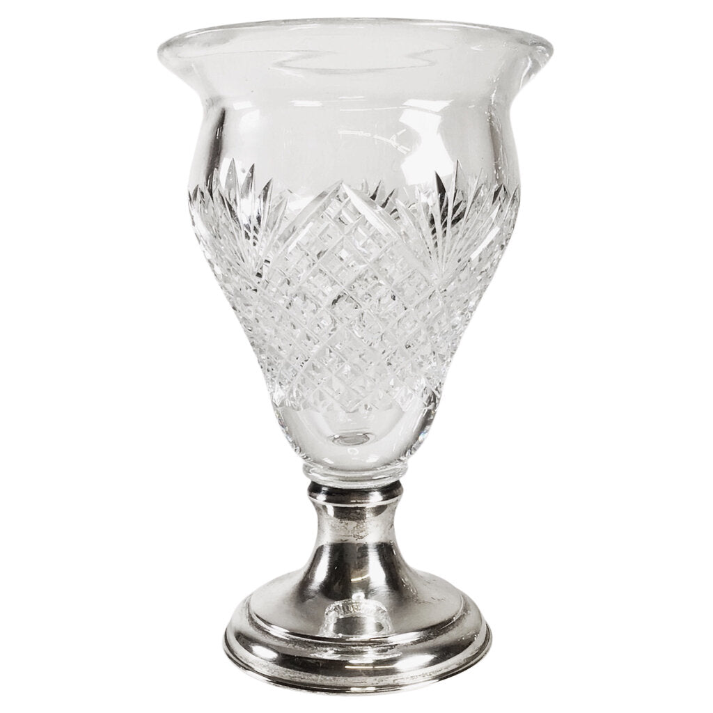 Hawkes Sterling-Mounted Cut Crystal Creamer & Sugar Pot