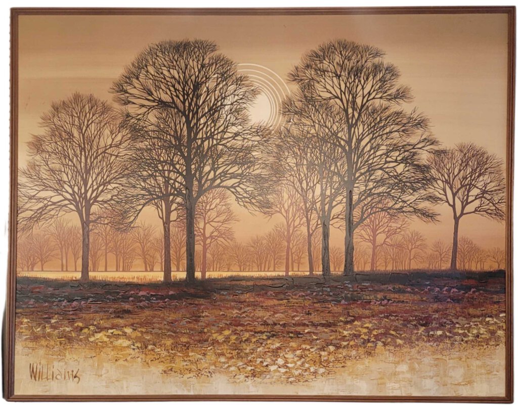 Williams. Winter Forest at Dusk. Acrylic on Canvas.