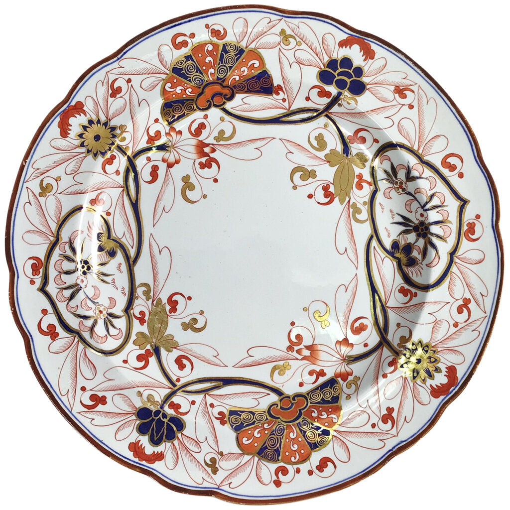 36pc. Copeland & Garrett Imari-Style New Japan Stone Dinner Plates & Soup Bowls, ca. 1833-47