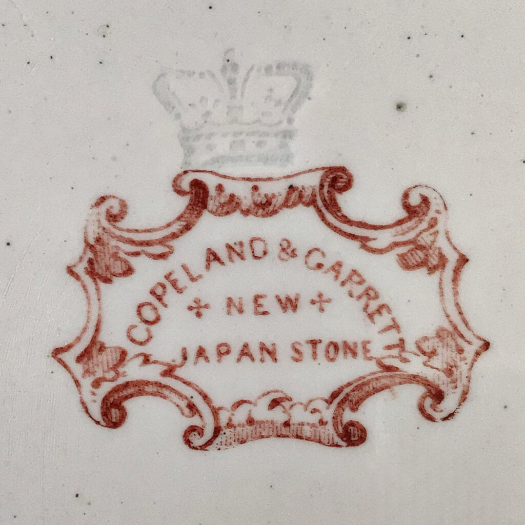 36pc. Copeland & Garrett Imari-Style New Japan Stone Dinner Plates & Soup Bowls, ca. 1833-47