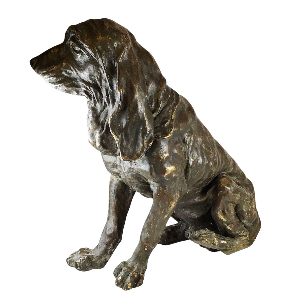 Signed Bronze Figure of a Bloodhound