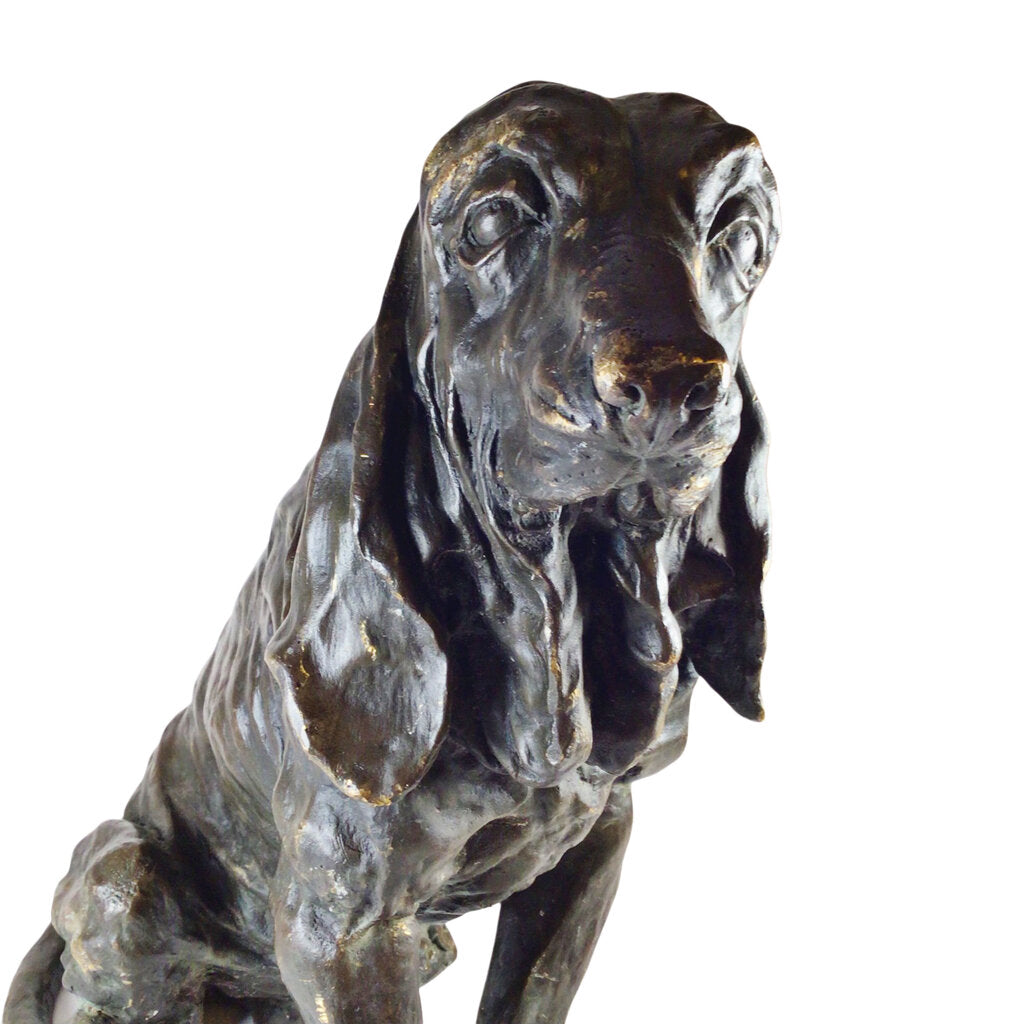 Signed Bronze Figure of a Bloodhound