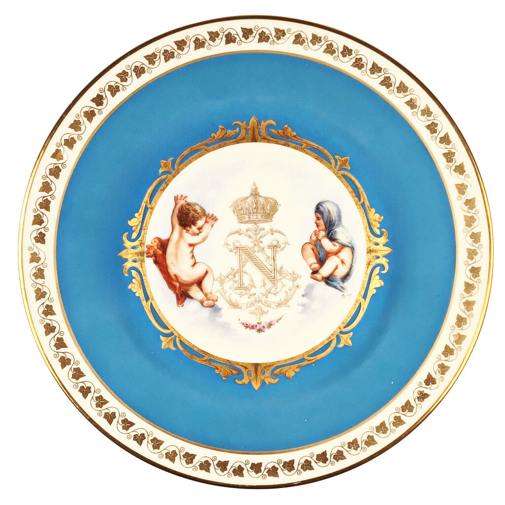 Cabinet authentic Plate Sevres Chateau Des Tuileries France