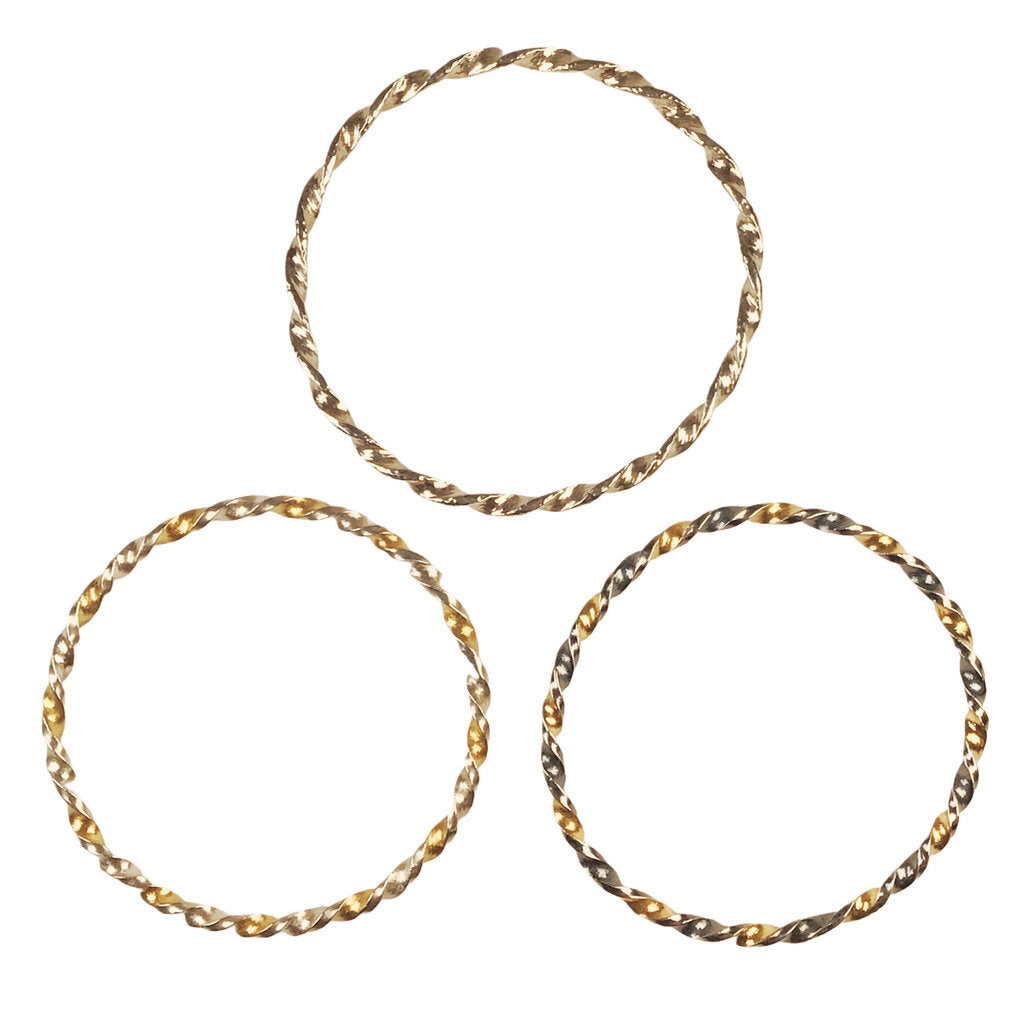 3 Gurhan Sterling & 22Kt Gold Bangles