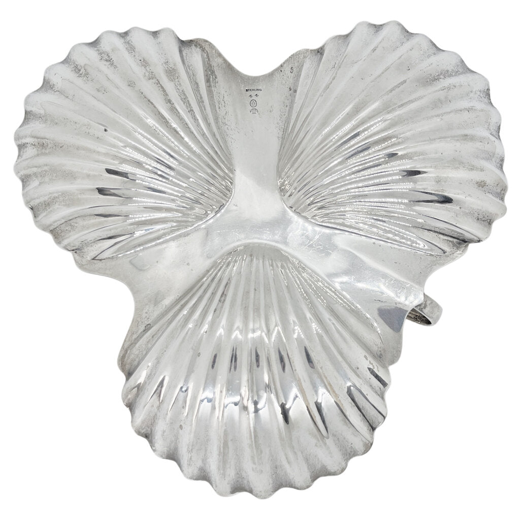 Tuttle Sterling Sectional Shell Dish, 1930