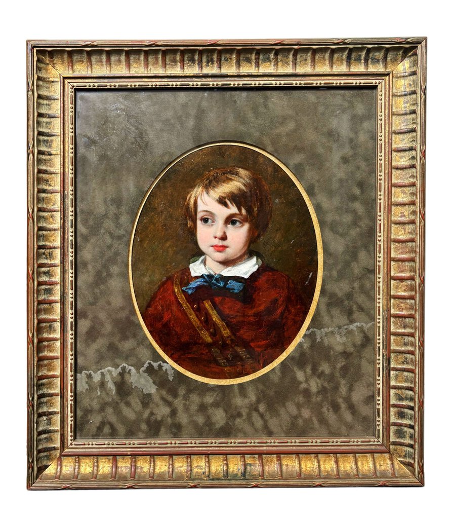 Joshua Hargrave Mann, Portrait of a Young Boy. Oil on Panel, 1852.