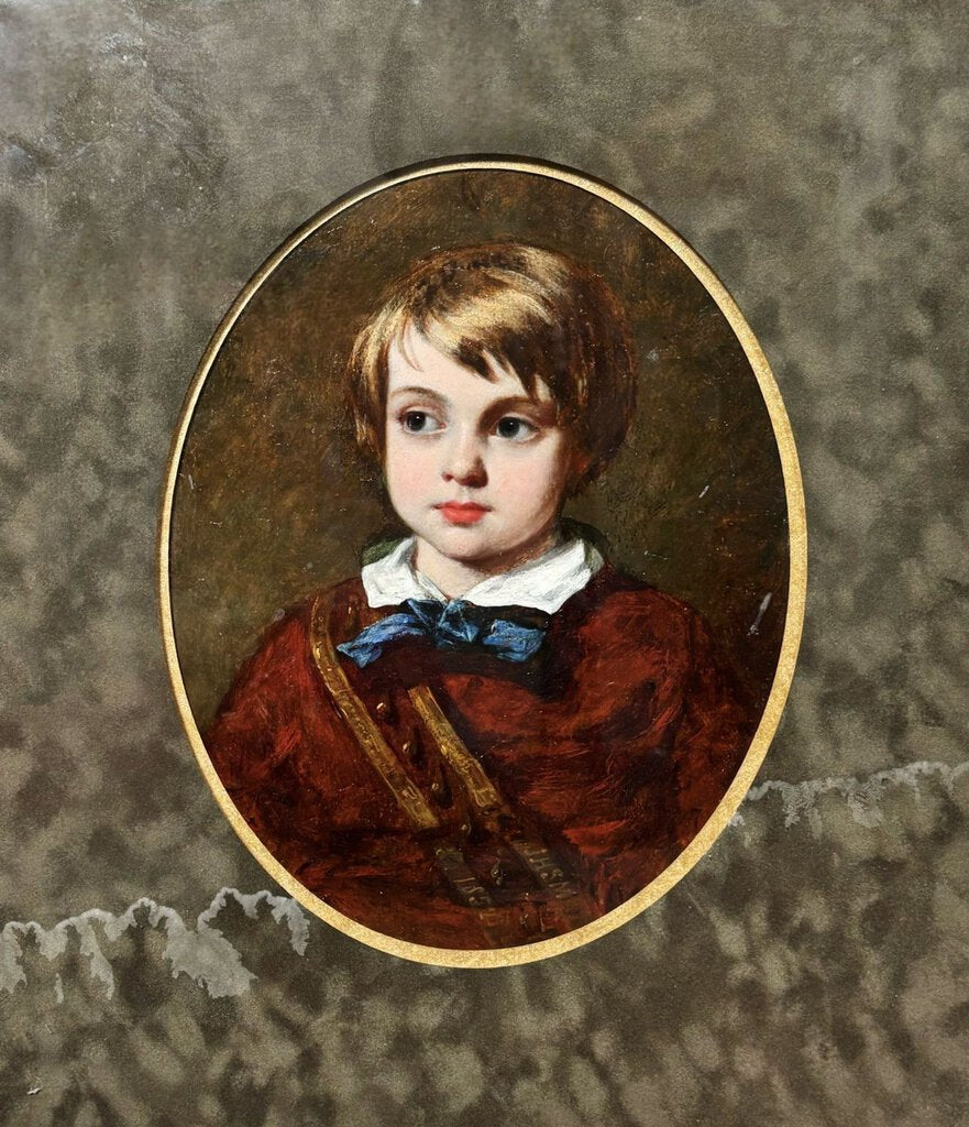 Joshua Hargrave Mann, Portrait of a Young Boy. Oil on Panel, 1852.