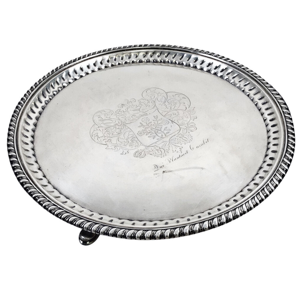 Roosevelt Armorial Tiffany Sterling Silver Salver