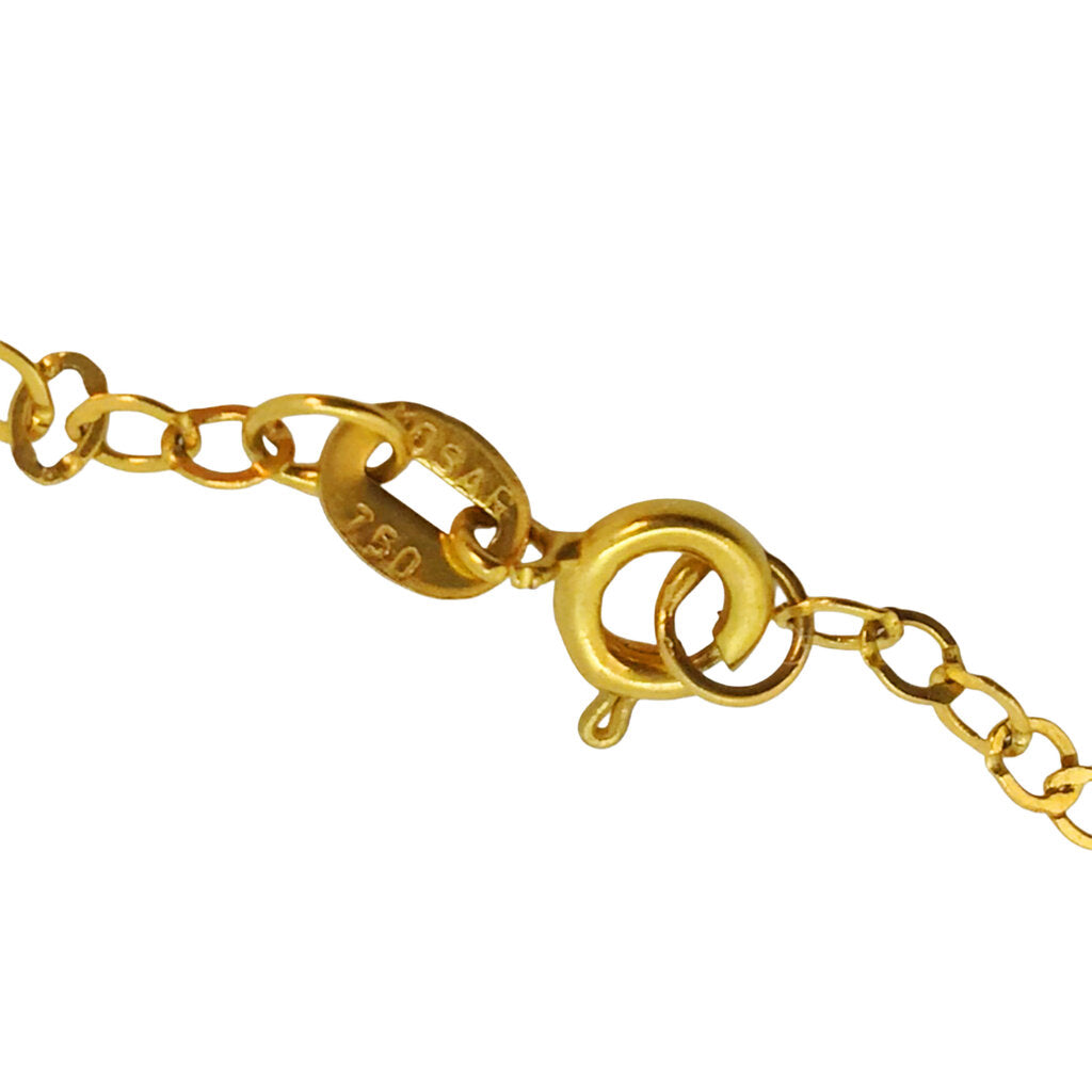 18Kt Gold Chain Necklace w. Pendant