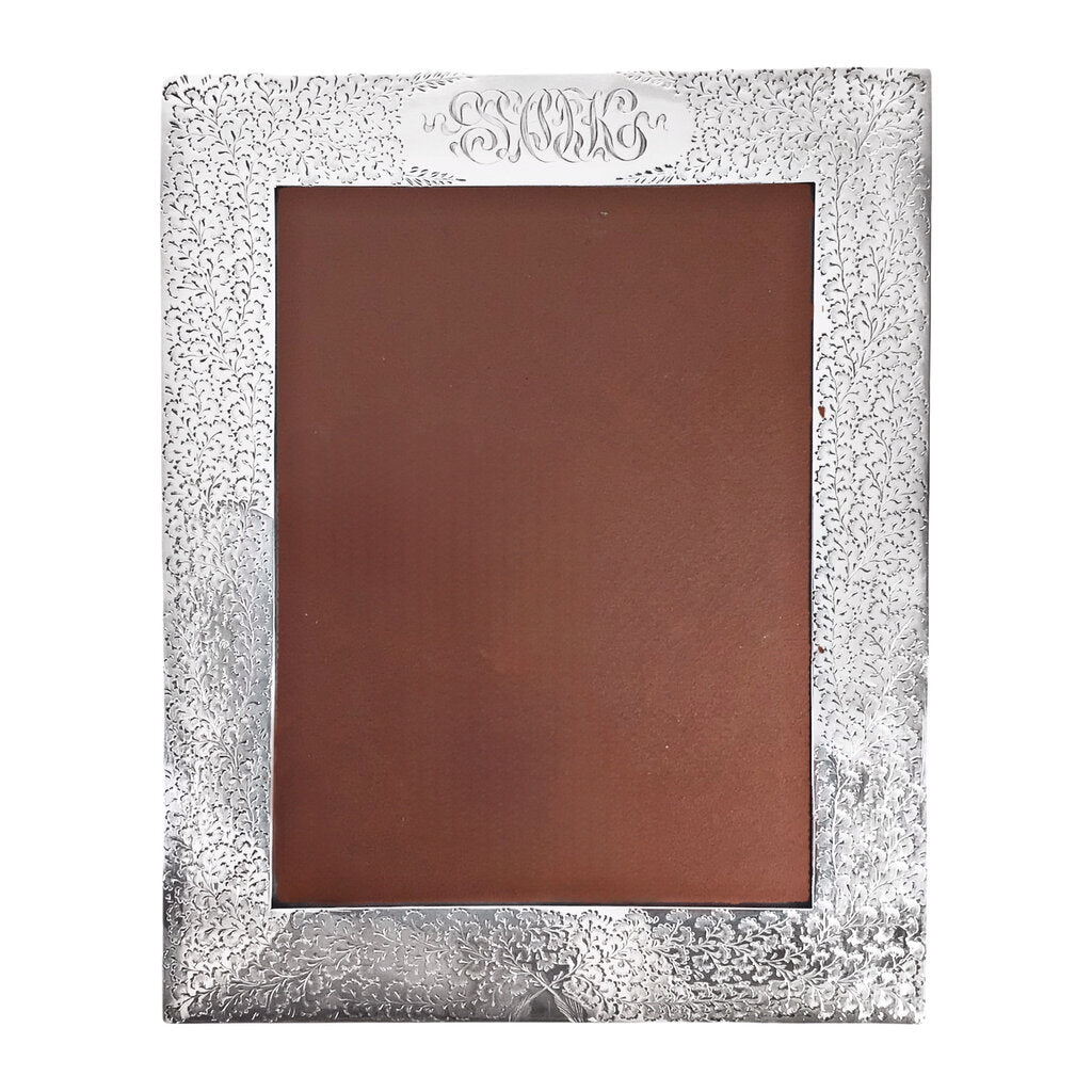 American Late Victorian Chased Sterling Silver Picture Frame by Mauser Mfg. Co., circa 1887-1903