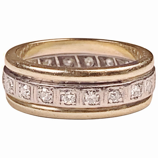 Diamond Eternity Ring in 14Kt Gold w. Gift Inscription Dated 1969
