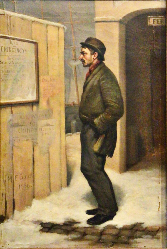 Max Sand. Waiting for the Coney Island Ferry. Oil on Canvas. 1886