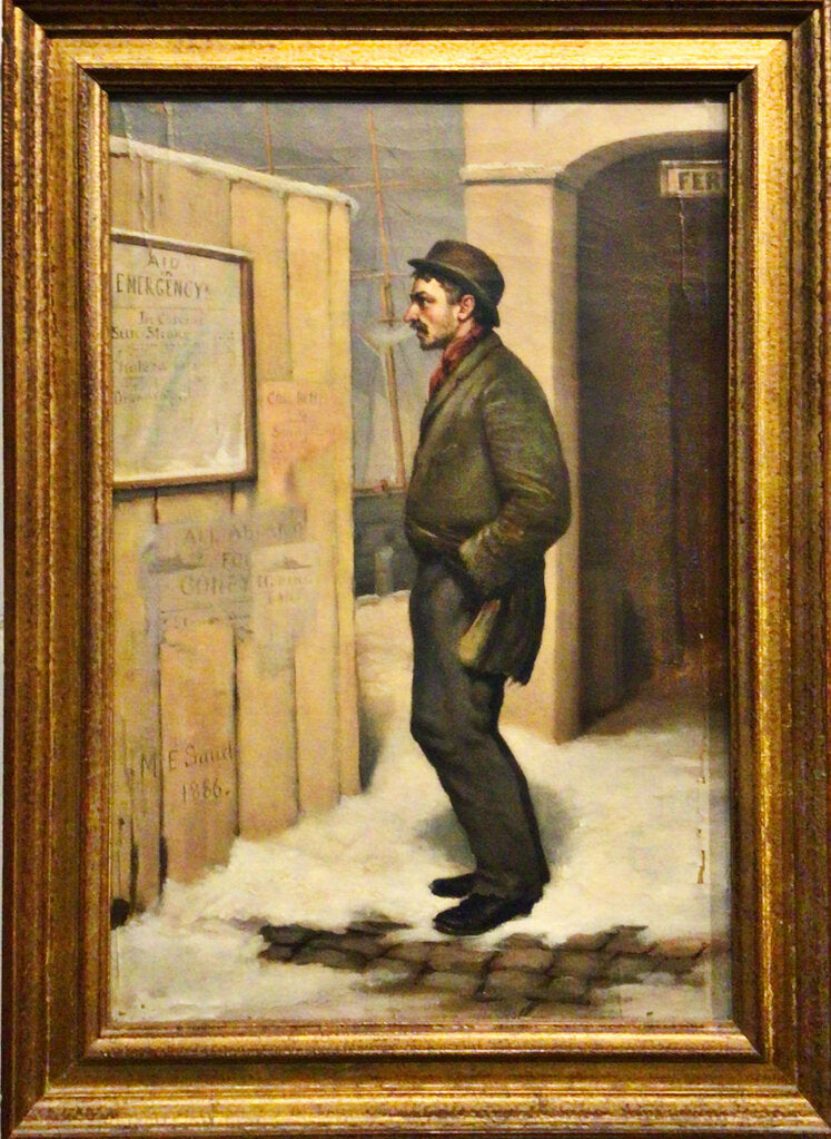 Max Sand. Waiting for the Coney Island Ferry. Oil on Canvas. 1886