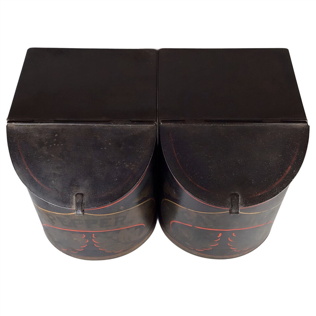 Pair of 19th c. Polychrome Toleware Spice Bins