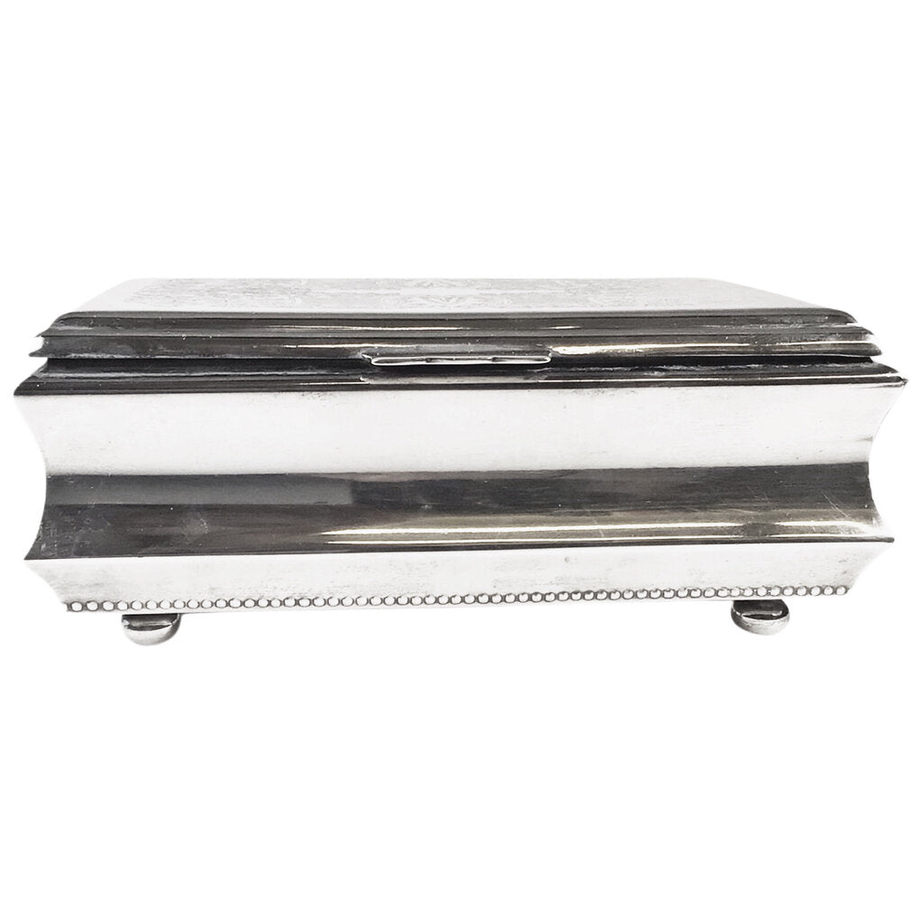 19th c. Silverplated Cigar Box