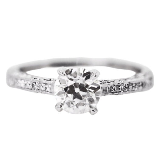 Platinum & Diamond Ring Principal Stone 0.83 Carats in