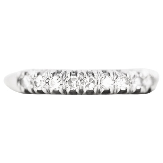 Diamond Ring Set w. 9 Stones in 14Kt White Gold