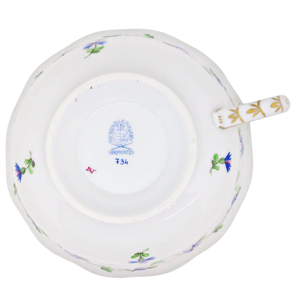 Herend Blue Garland 1 Cup & Saucer (2 pcs)