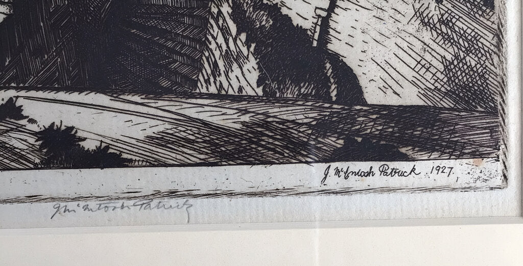 James McIntosh Patrick. "Les Ramparts, Les Baux". Hand Signed & Numbereed 38/45. Etching. 1927