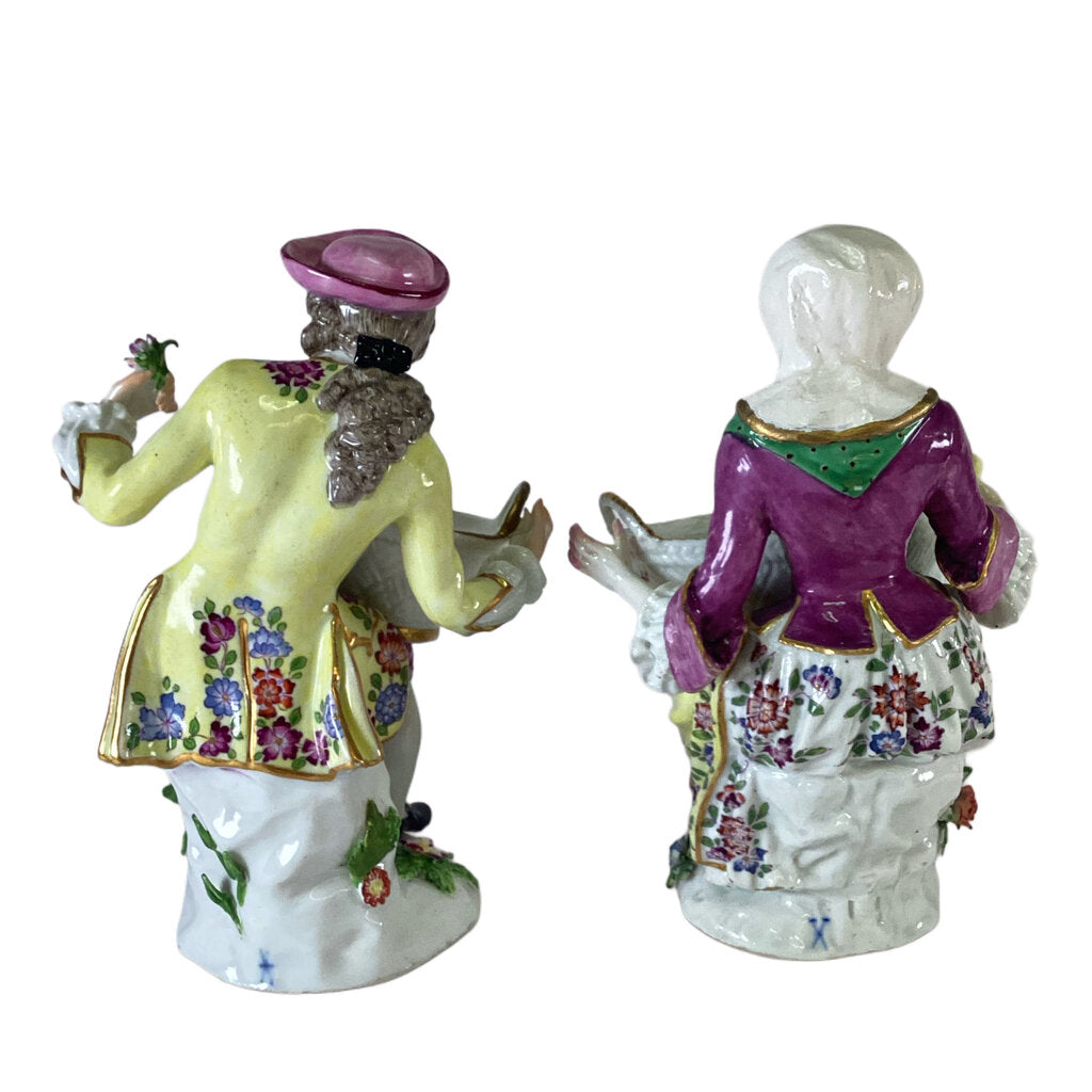 Pair of German Figural Sweetmeat Dishes