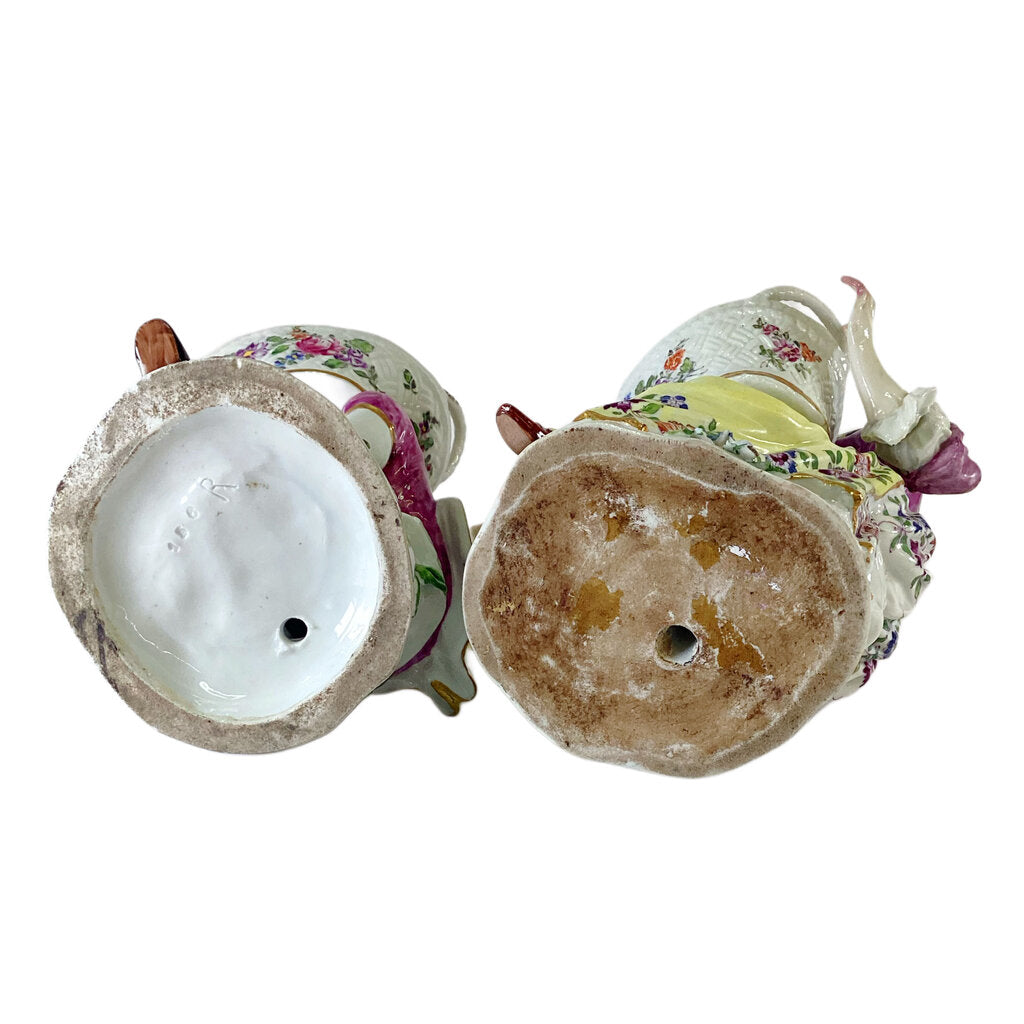 Pair of German Figural Sweetmeat Dishes