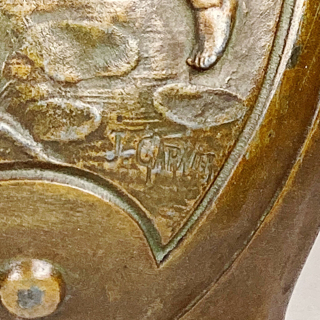 Pair of Jean Garnier Art Nouveu Spelter Fairy Vases