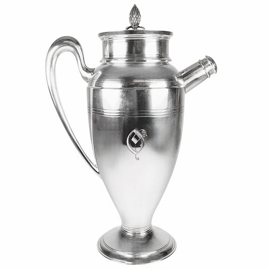 Manner of Cartier Sterling Cocktail Shaker Art Deco Pineapple Finial