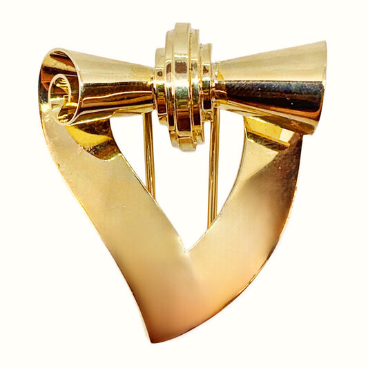 1940's "Retro" Style Brooch in 14Kt Gold