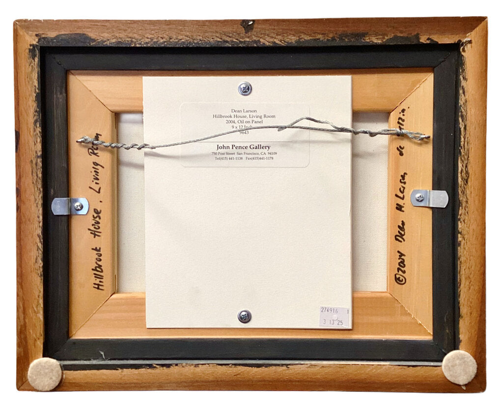 Dean Larson." Hillbrook House, Living Room". Oil on Panel 9" x 12"