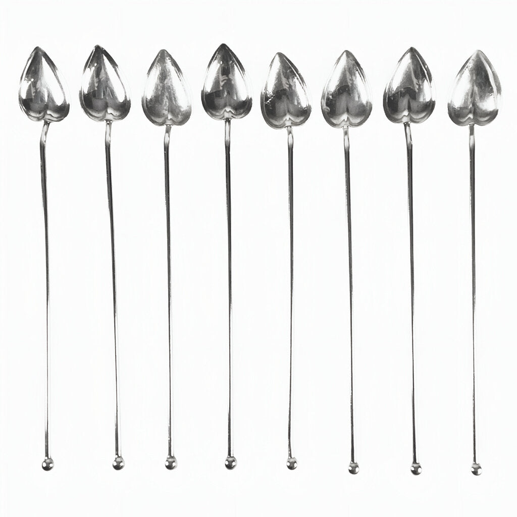 Set 8 Wallace Sterling Silver Stirring Straws