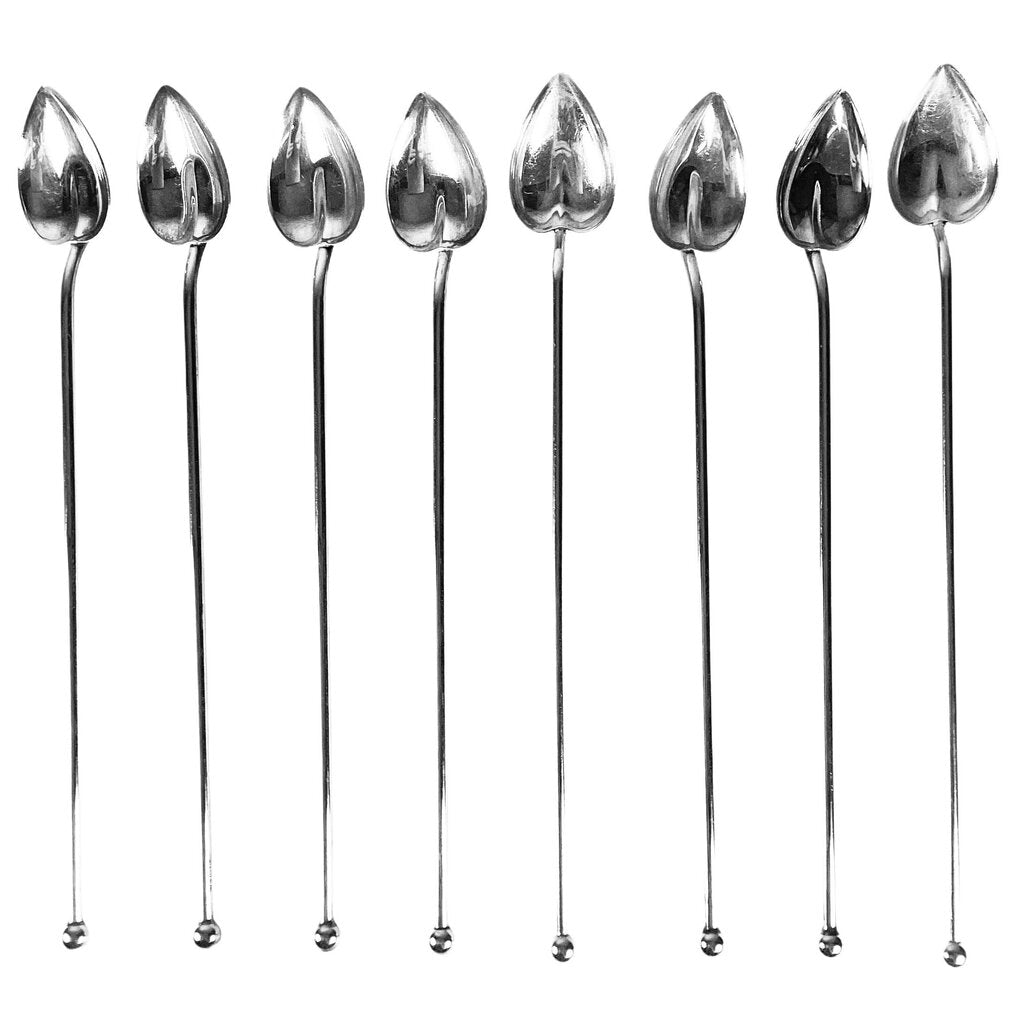 Set 8 Wallace Sterling Silver Stirring Straws