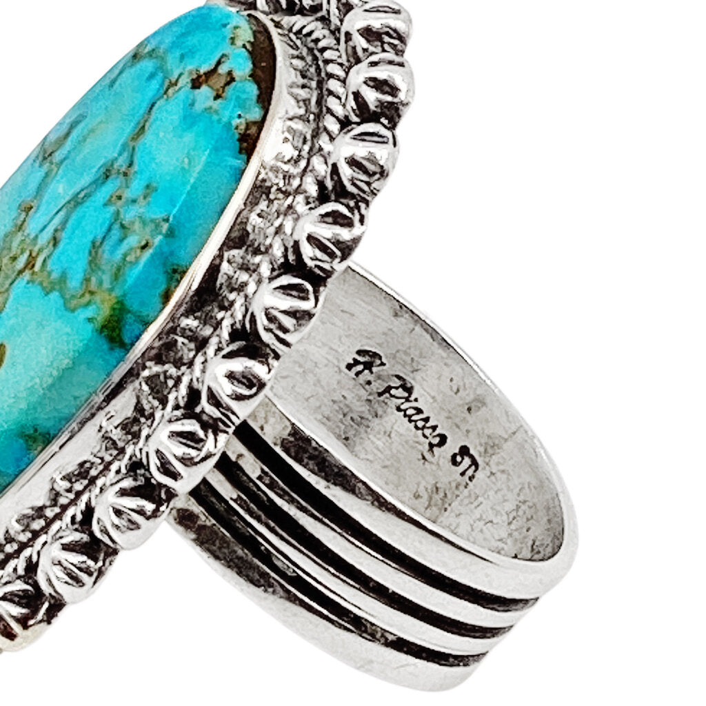 Happy Piasso Navajo Sterling Ring w. Turquoise