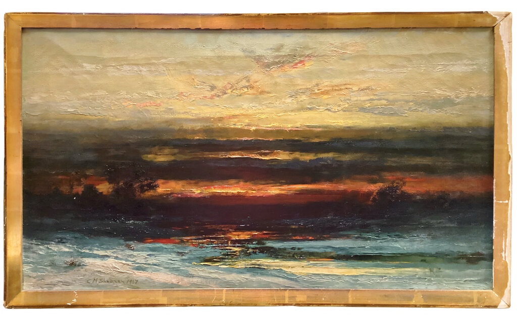 Charles Shearer. Sunset in Winter. Oil on Canvas. 1917