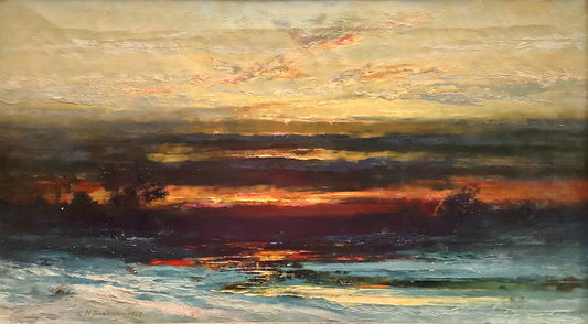 Charles Shearer. Sunset in Winter. Oil on Canvas. 1917